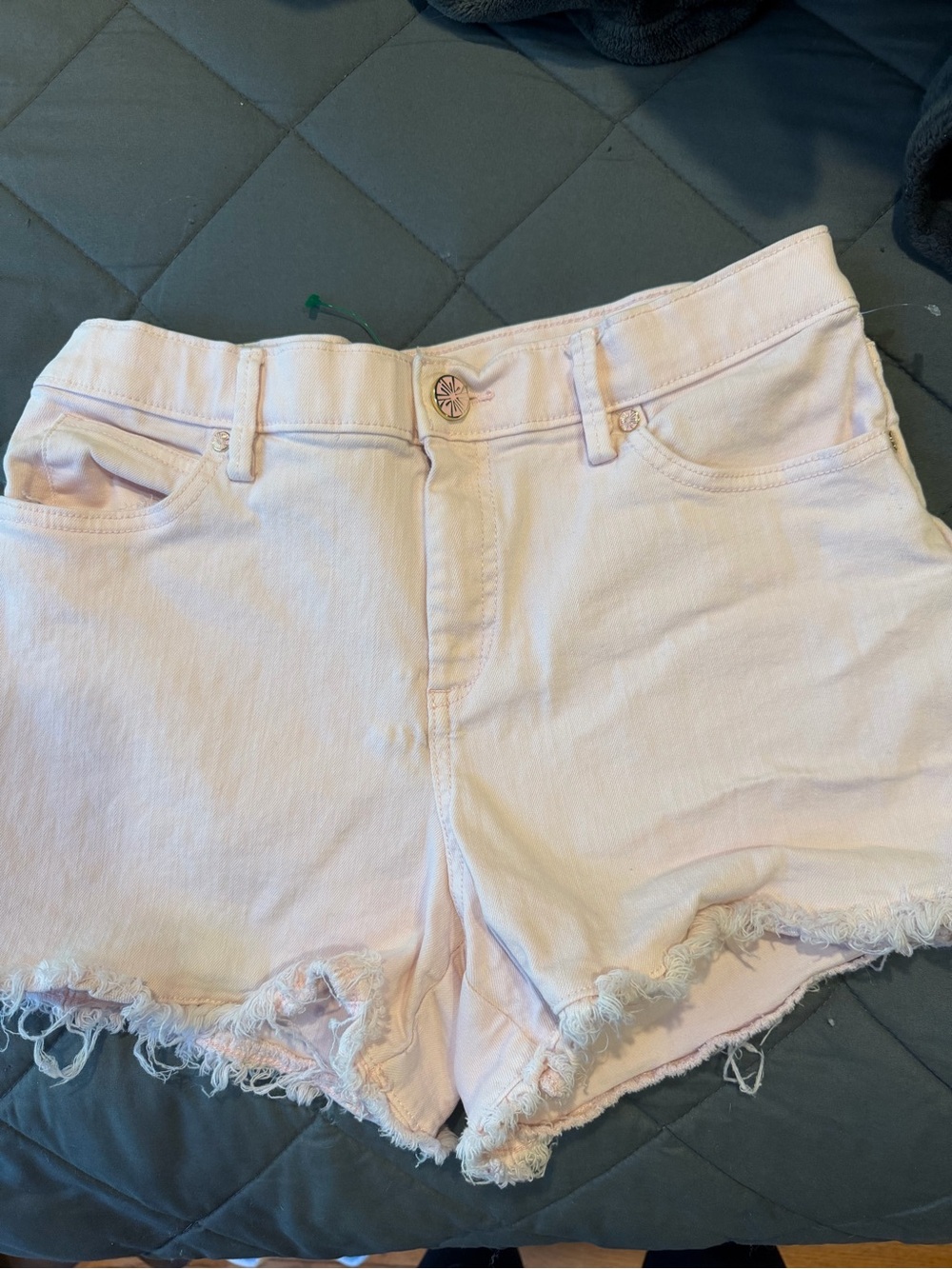 Lilly Pulitzer Pale Pink Frayed Denim Shorts